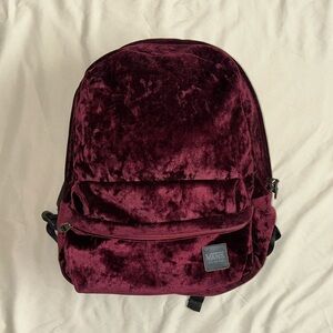 Vans Off the Wall Burgundy Velvet Backpack